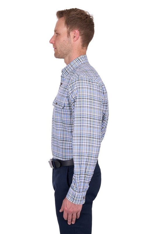 Thomas Cook Mens Eric Check 2-Pocket Long Sleeve Shirt