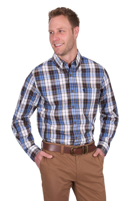 Thomas Cook Mens Daniel Check 1-Pocket Long Sleeve Shirt