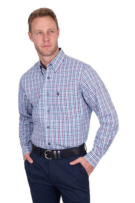 Thomas Cook Mens Joseph Check 1-Pocket Long Sleeve Shirt