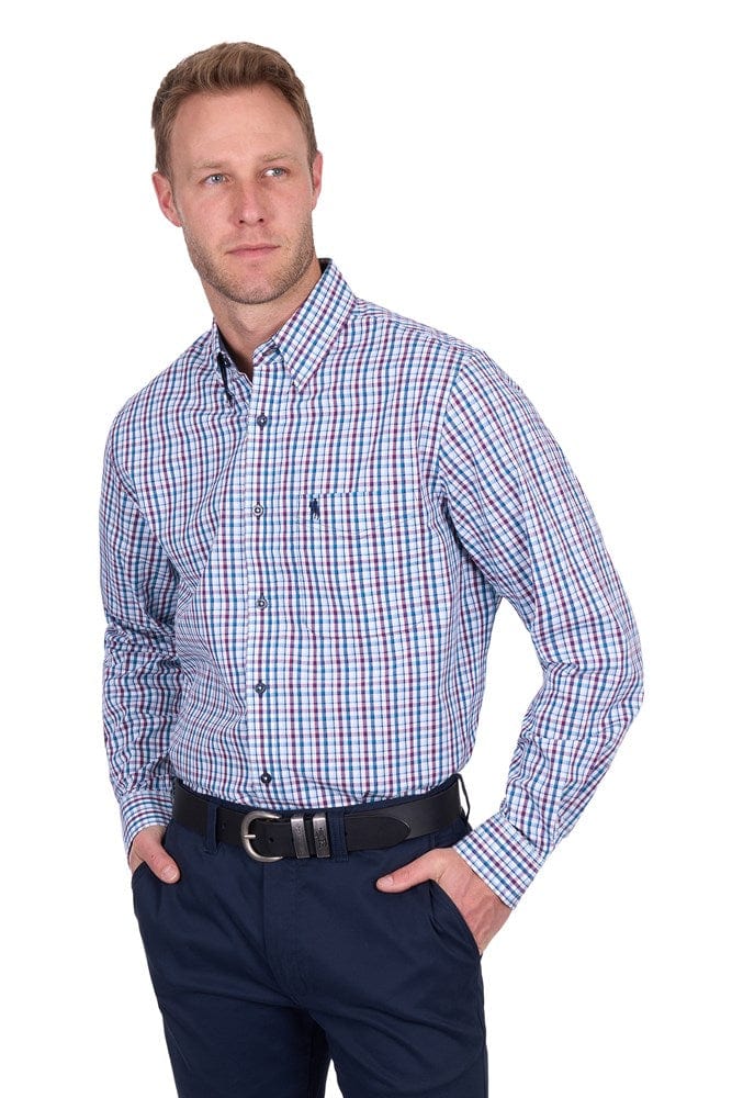 Load image into Gallery viewer, Thomas Cook Mens Joseph Check 1-Pocket Long Sleeve Shirt
