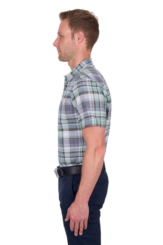 Thomas Cook Mens  Gerry Check Linen Short Sleeve Shirt