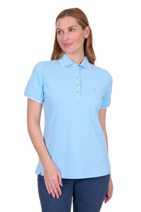 Thomas Cook Womens Michelle Short Sleeve Polo - Pale Blue
