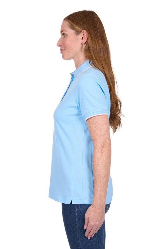 Thomas Cook Womens Michelle Short Sleeve Polo - Pale Blue