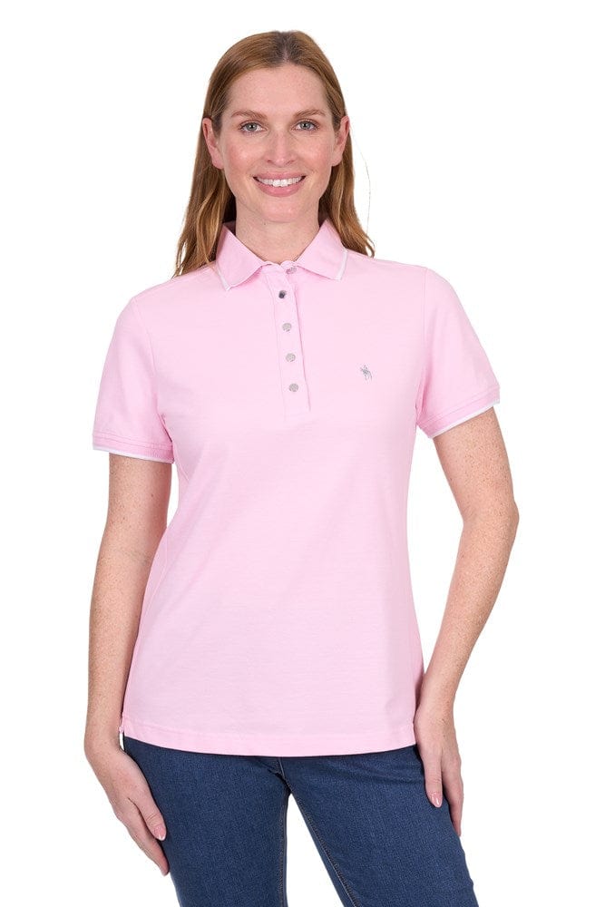 Load image into Gallery viewer, Thomas Cook Womens Michelle Short Sleeve Polo - Pale Pink

