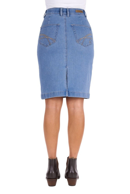 Thomas Cook Womens Ebony Denim Skirt