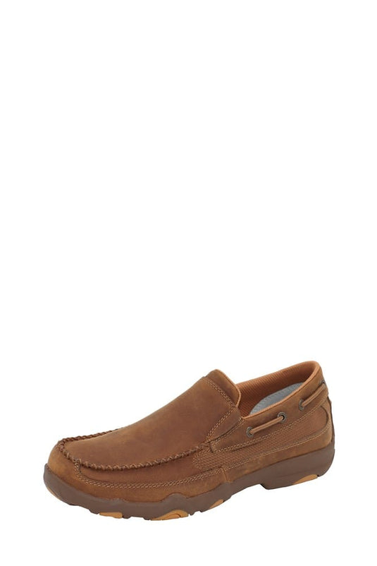 Twisted X Mens Ultralite X Driving Mocs Slip On - Brown/Multi