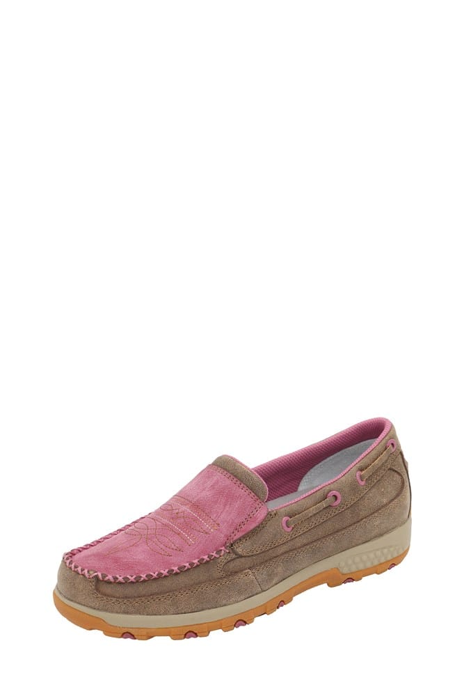 Load image into Gallery viewer, Twisted X Womens Western CellStretch Mocs Slip On - Bomber/Dusty Pink
