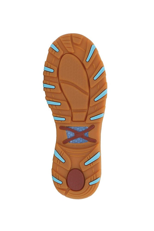 Twisted X Womens Aztec CellStretch Mocs Slip On - Bomber/Horizon Blue