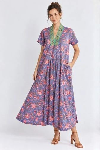 Load image into Gallery viewer, Ibisa Womens Teeta Dress - Ocean
