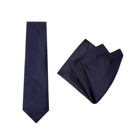Load image into Gallery viewer, Buckle Mens Solid Tie &amp; Pocket Square Set
