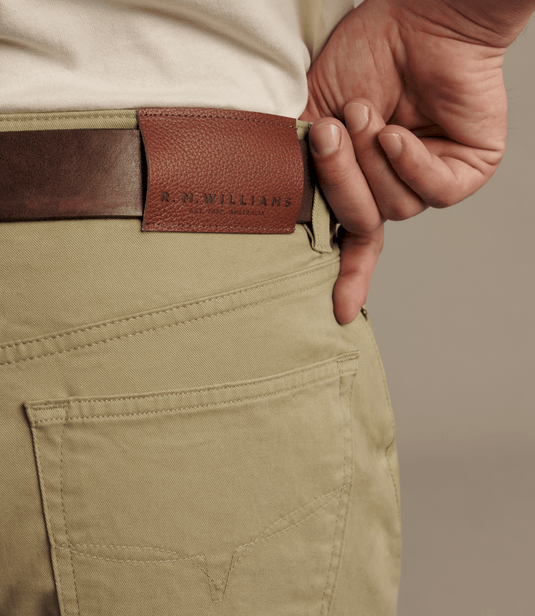 R.M. Williams Mens Loxton 5 Pocket Jean - Khaki