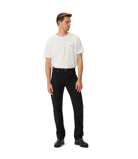 R.M. Williams Mens Ramco 5 Pocket Jean - Black