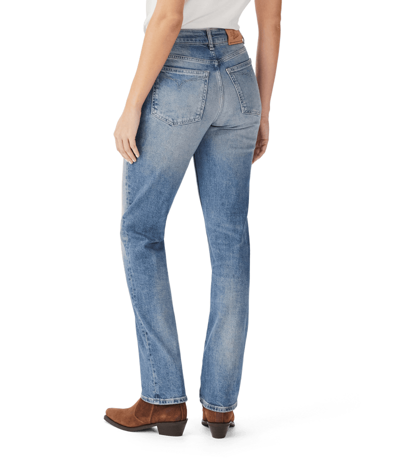 Load image into Gallery viewer, R.M. Williams Womens Maren Slim Straight Jean - Roughout Indigo
