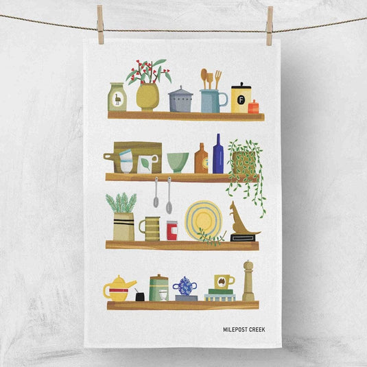 Red Tractor Linen Tea Towel - Farm Kitchen