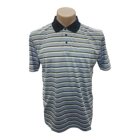 Ansett Tradewinds Jersey Stripe Polo - Flannel Big