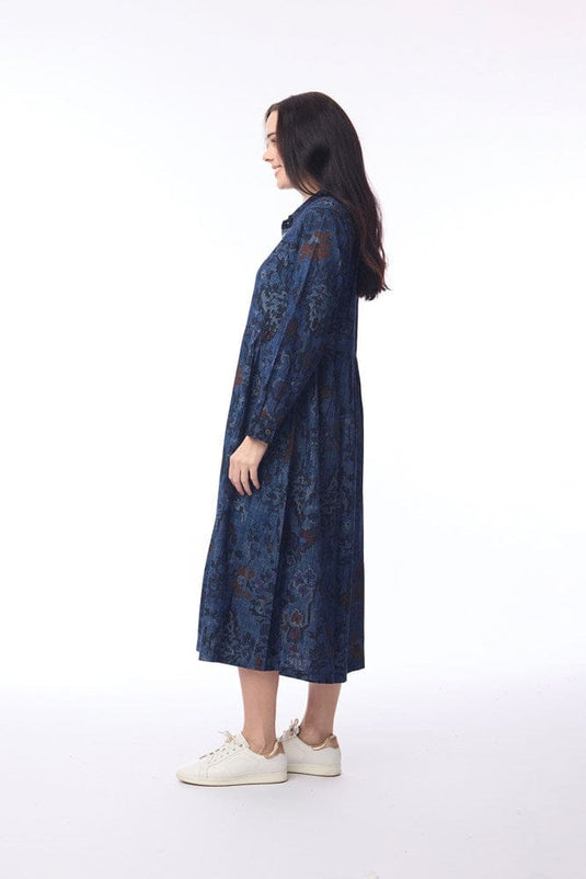 Orientique Womens Tabriz Dress Midi Collar