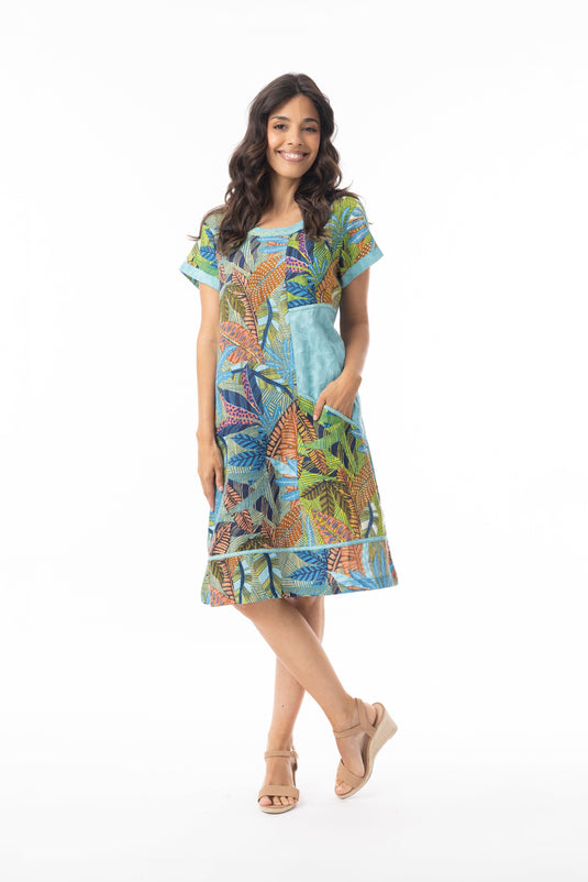 Orientique Womens Tayrona Dress Patch Short Sleeve