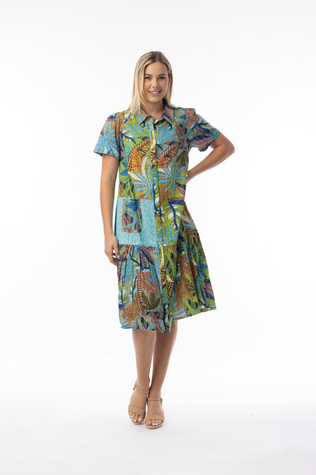 Orientique Womens Tayrona Dress Patch Collar