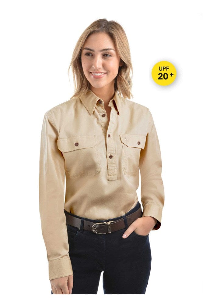 Load image into Gallery viewer, Thomas Cook Womens Light Drill 1/2 PLKT2 PKT Long Sleeve Shirts
