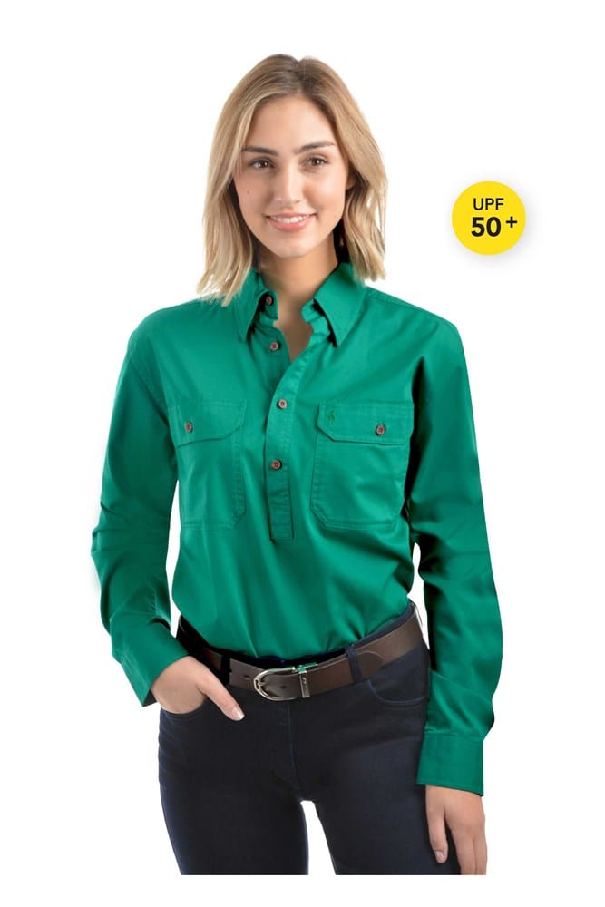 Load image into Gallery viewer, Thomas Cook Womens Light Drill 1/2 PLKT2 PKT Long Sleeve Shirts
