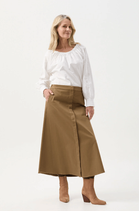 Goondiwindi Cotton Womens A-Line Button Through Skirt