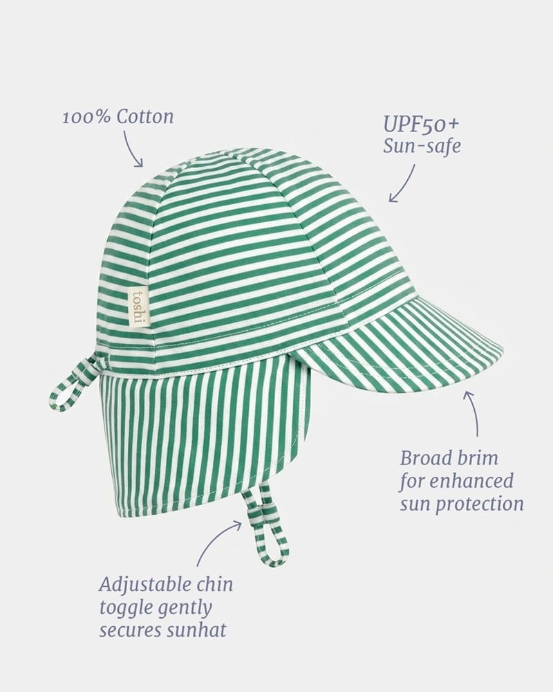 Load image into Gallery viewer, Toshi Baby Flap Cap Mini - Pistachio
