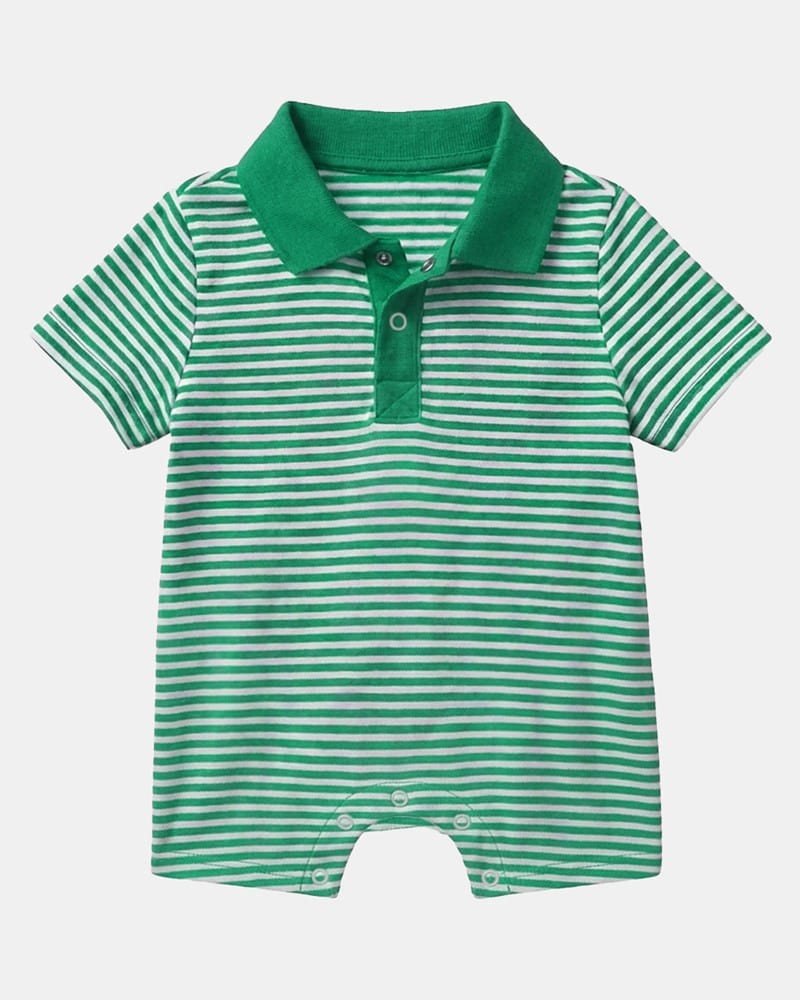 Load image into Gallery viewer, Toshi Baby Onesie Short Sleeve Polo Mini - Pistachio
