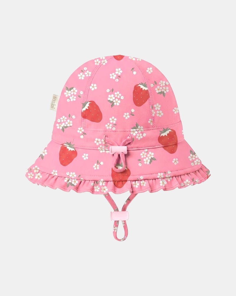 Load image into Gallery viewer, Toshi Baby Swim Bell Hat - Twinkle Strawberry
