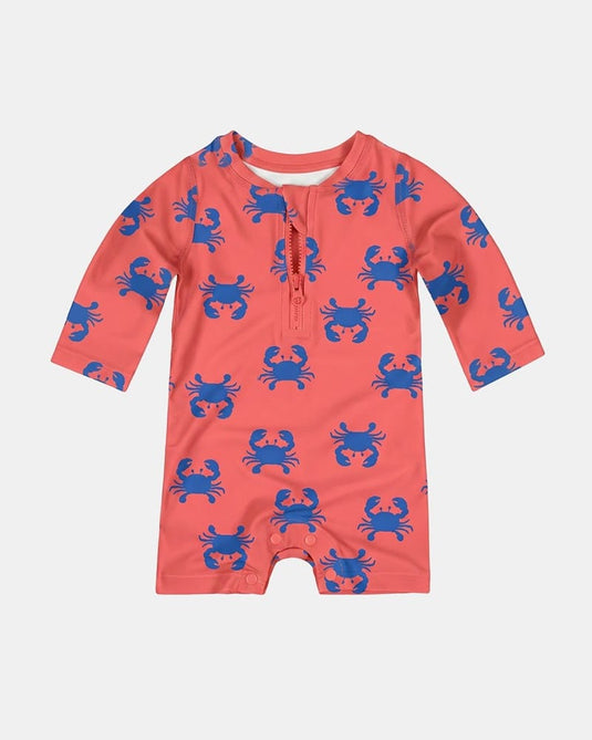Toshi Baby Swim Onesie Long Sleeve - Pirate Mud Crabs