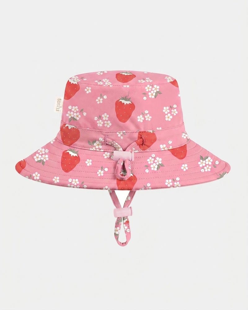 Load image into Gallery viewer, Toshi Kids Swim Sunhat - Twinkle Strawberry
