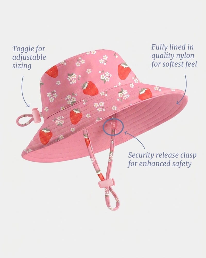 Load image into Gallery viewer, Toshi Kids Swim Sunhat - Twinkle Strawberry
