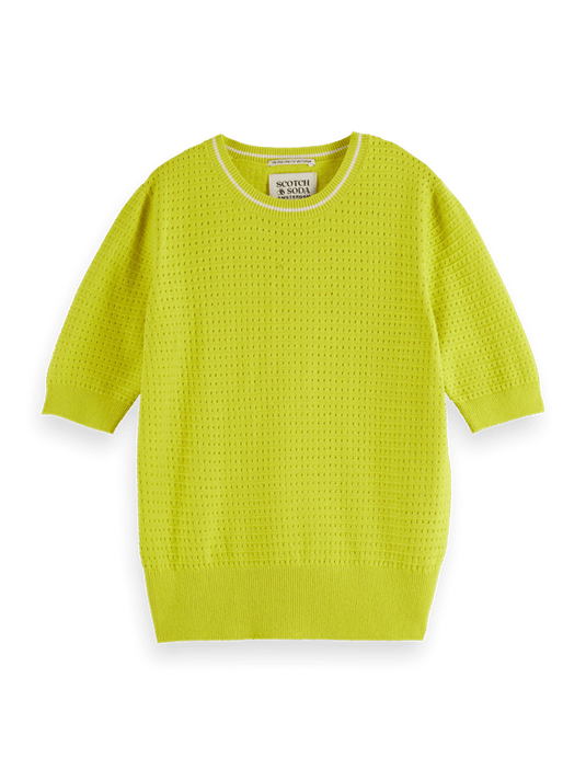 Scotch and Soda  Pointelle Short Sleeve Pullover