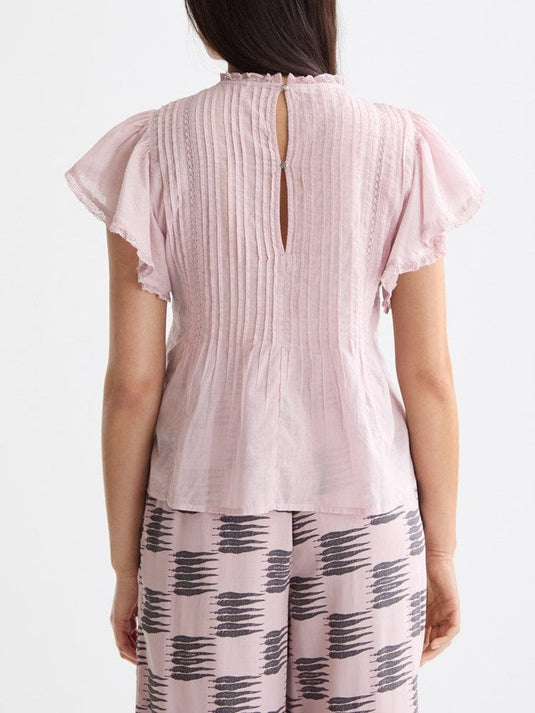 Scotch & Soda Womens Butterfly Sleeve Top | Burnished Lilac