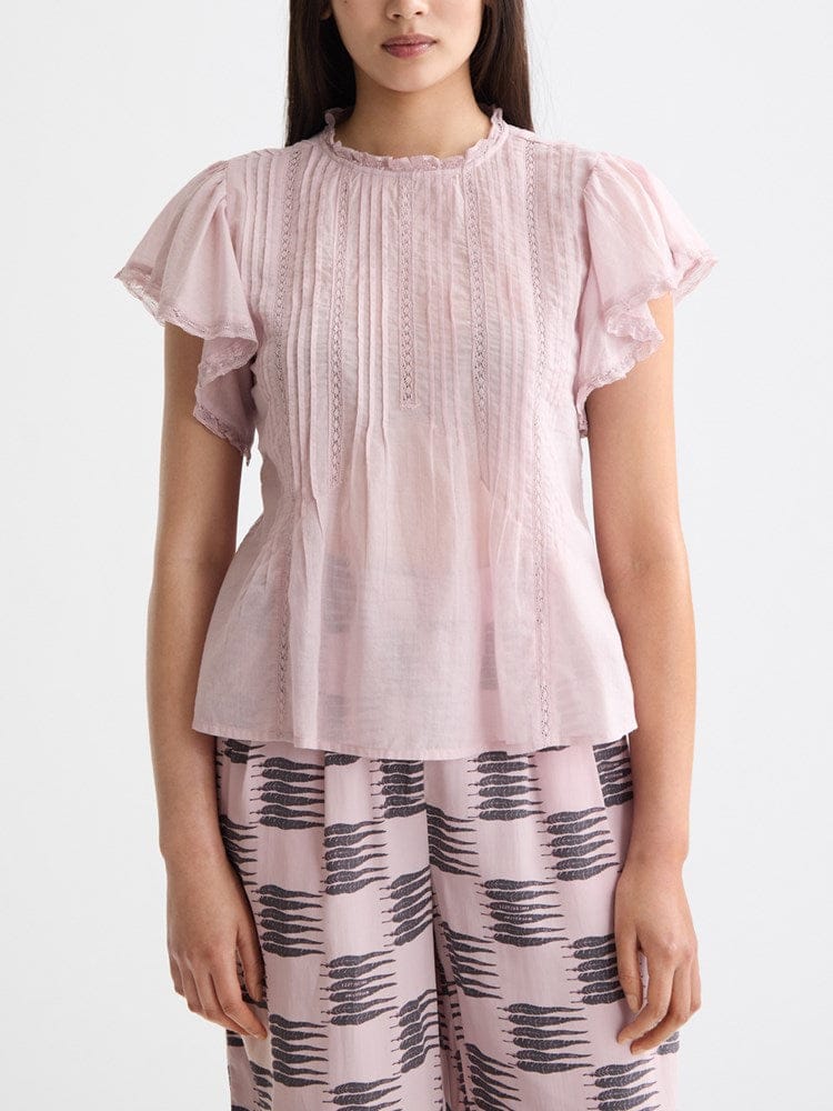 Load image into Gallery viewer, Scotch &amp; Soda Womens Butterfly Sleeve Top | Burnished Lilac
