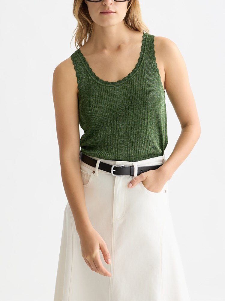 Load image into Gallery viewer, Scotch &amp; Soda Womens Metallic Ribbed Tank
