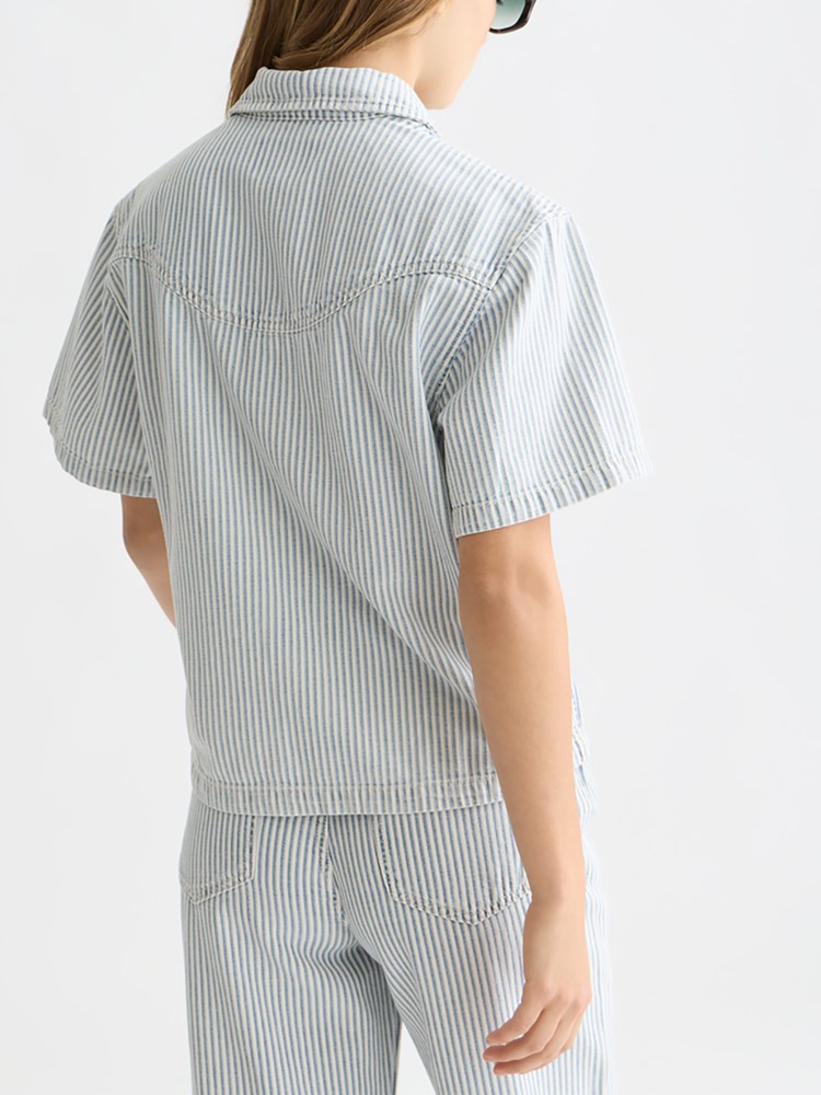 Load image into Gallery viewer, Scotch &amp; Soda Womens Short-Sleeved Denim Shirt
