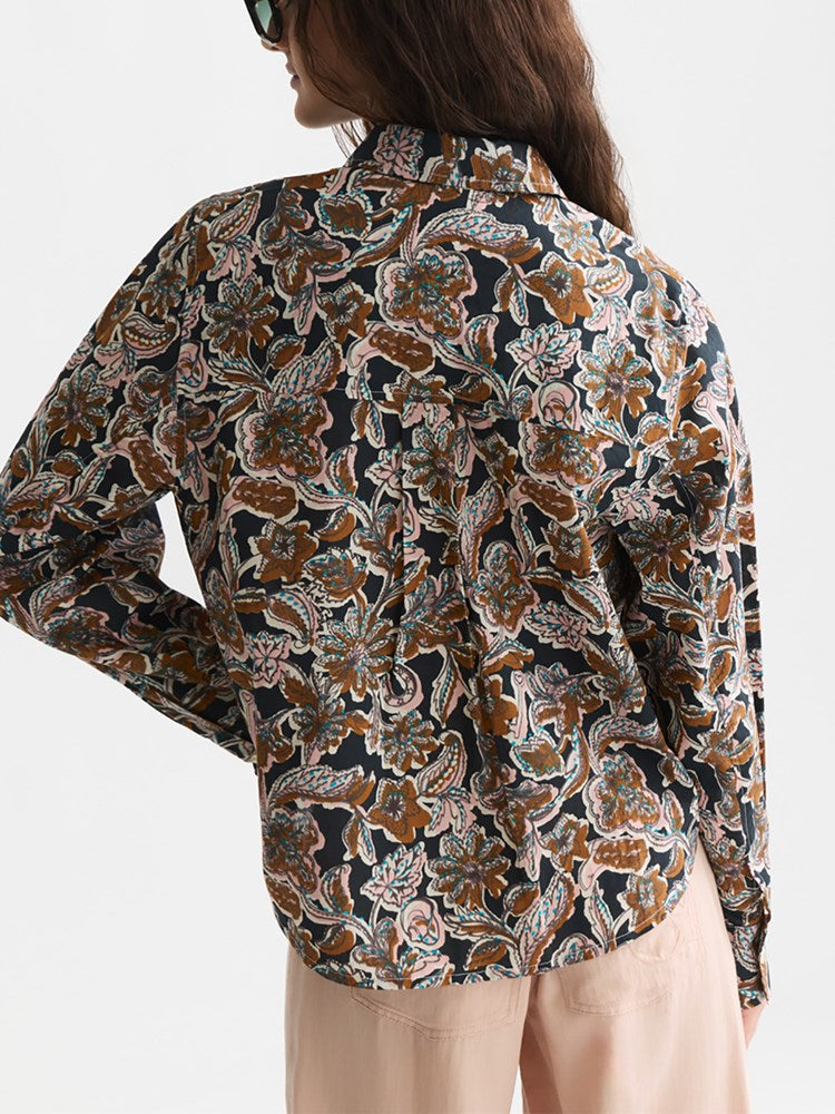Load image into Gallery viewer, Scotch &amp; Soda Womens Printed Shirt - Lucky Bandana Multi Meteorite
