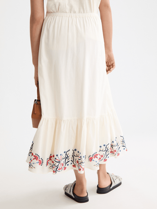 Scotch & Soda Womens Embroidered Maxi Skirt