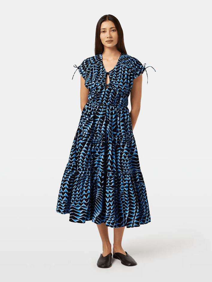 Load image into Gallery viewer, Scotch and Soda Tiered Poplin Midi Dress
