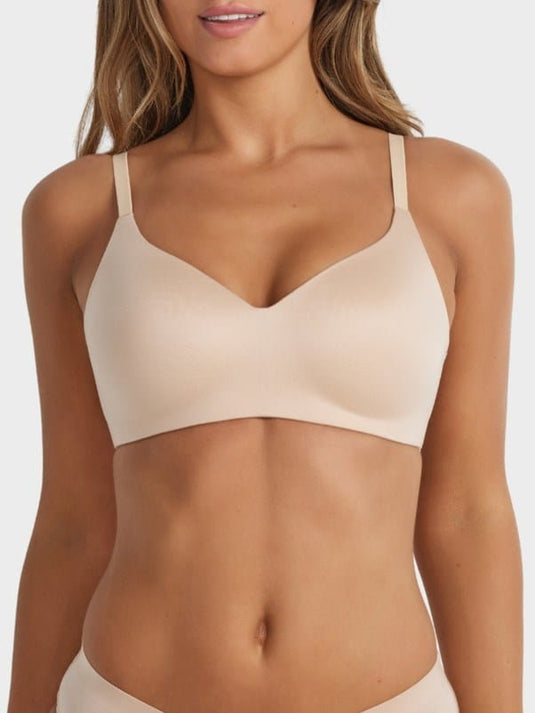 Fine Lines Womens Ultrasoft Full Coverage Wirefree Bra - Brush