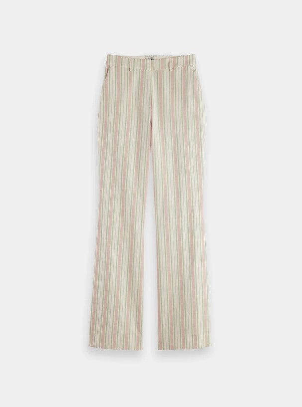 Load image into Gallery viewer, Scotch &amp; Soda Womens Lurex Striped Cotton Blend Pant
