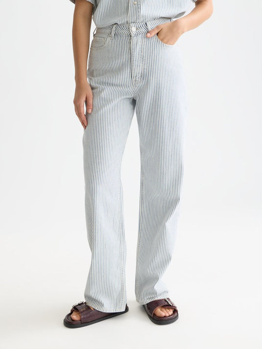 Scotch & Soda Womens Ripple Straight-Fit Jeans