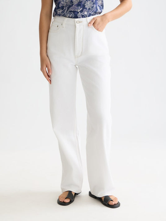 Scotch & Soda Womens Ripple Straight-Fit Jeans