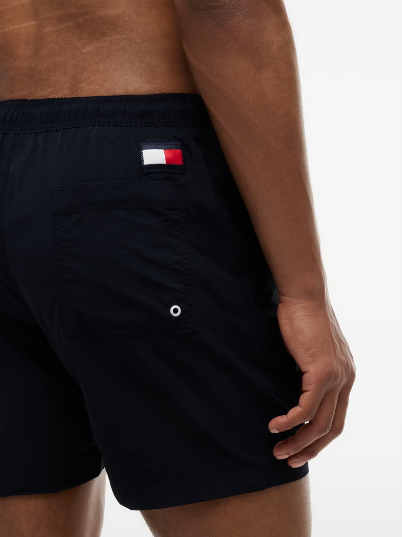 Load image into Gallery viewer, Tommy Hilfiger Mens Flag Drawstring Mid Length Slim Fit Swim Shorts
