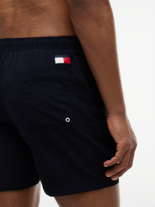 Tommy Hilfiger Mens Flag Drawstring Mid Length Slim Fit Swim Shorts