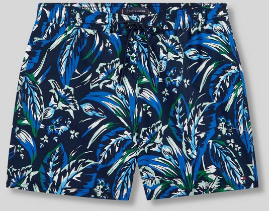 Tommy Hilfiger Mens Essential Print Mid Length Swim Shorts