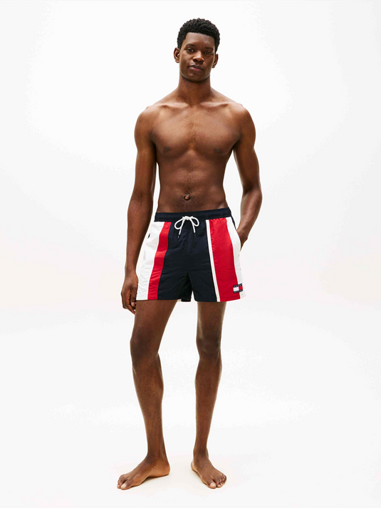 Tommy Hilfiger Mens Drawstring Cut-And-Sew Swim Shorts