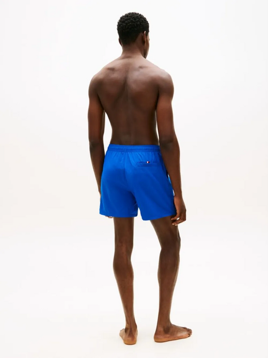 Tommy Hilfiger Mens Original Logo Mid Length Swim Shorts - Regal Blue