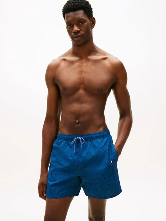 Tommy Hilfiger Mens Original Print Mid Length Swim Shorts