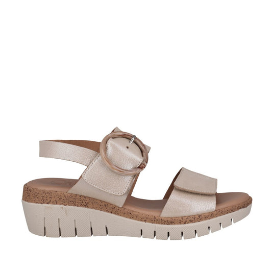 Cabello Comfort Womens Victoria Sandal - Beige